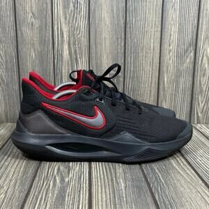 Nike Precision V 5 Men Shoes Black Red Basketball Sneakers Sz 12 CW3403-007